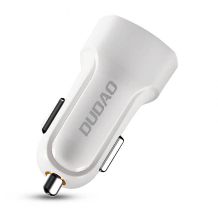 Dudao - Dudao 2x USB 2.4A Laddare + 3in1 lightning/Type C/micro USB Vit