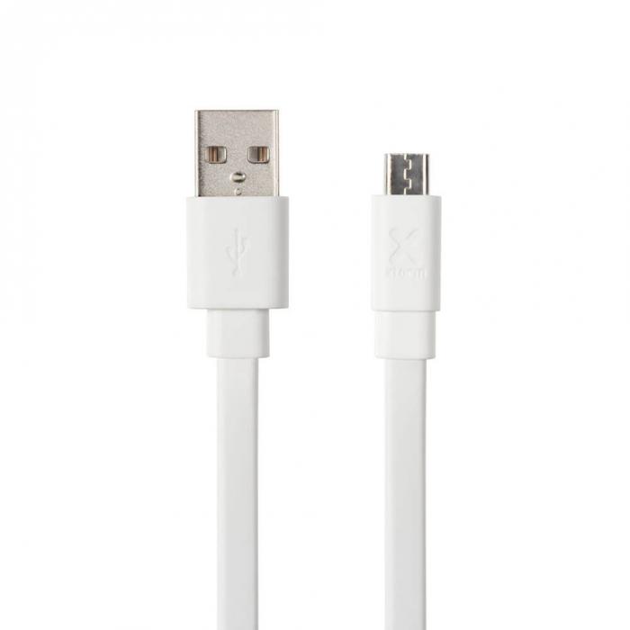 UTGATT1 - Xtorm Flat USB-A / Micro-USB Kabel 3m - Vit