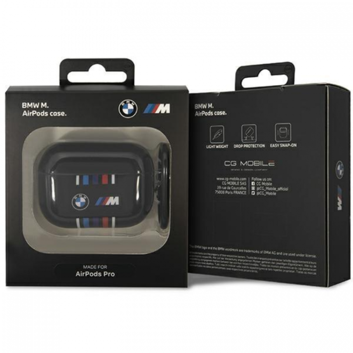 BMW - BMW Airpods Pro Skal Multiple Colored Lines - Svart