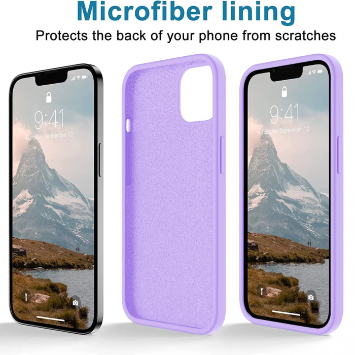 SiGN - SiGN iPhone 15 Mobilskal Liquid Silikon - Lavender