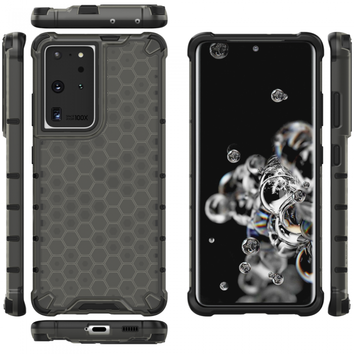 A-One Brand - Galaxy S22 Ultra Skal Honeycomb Armored - Transparent