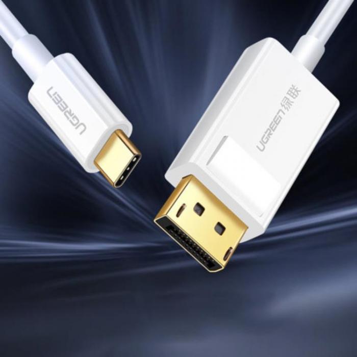 UTGATT1 - Ugreen USB-C till Display Port Kabel 1.5m - Vit
