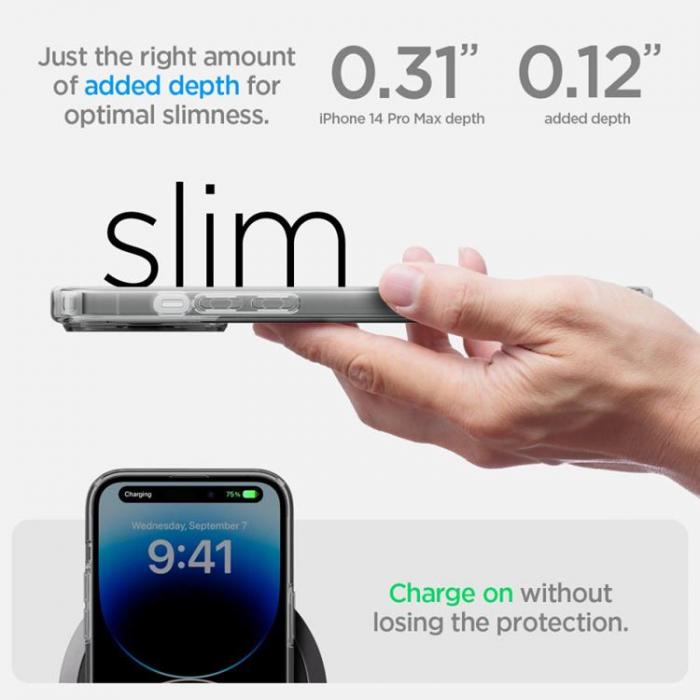 Spigen - Spigen iPhone 14 Pro Max Skal Magsafe Ultra Hybrid - Frost Svart