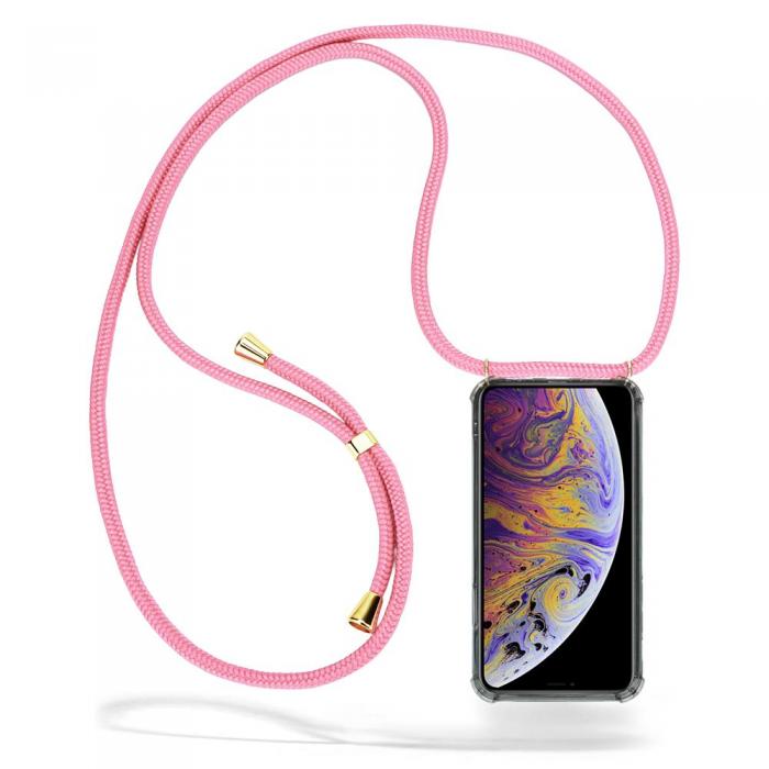 UTGATT1 - Boom iPhone Xs Max skal med mobilhalsband- Pink Cord