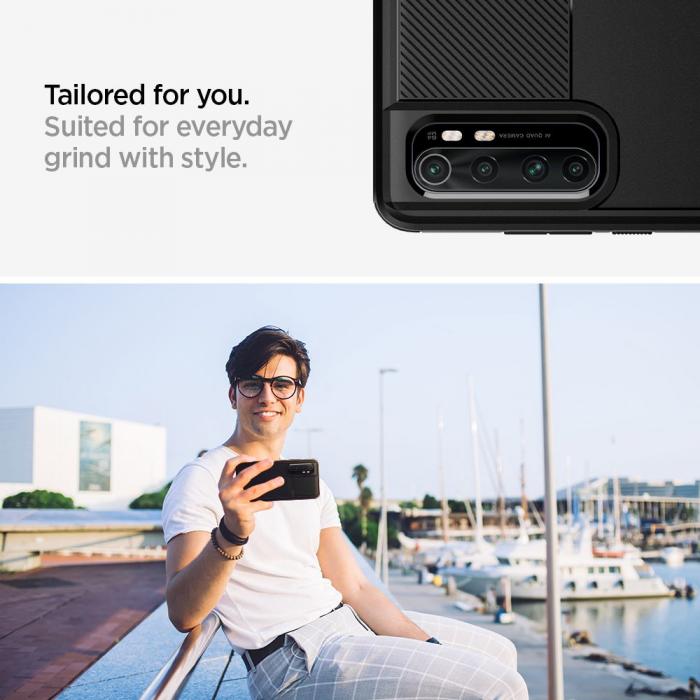UTGATT5 - SPIGEN Rugged Armor Xiaomi Mi Note 10 Lite - Matte Black