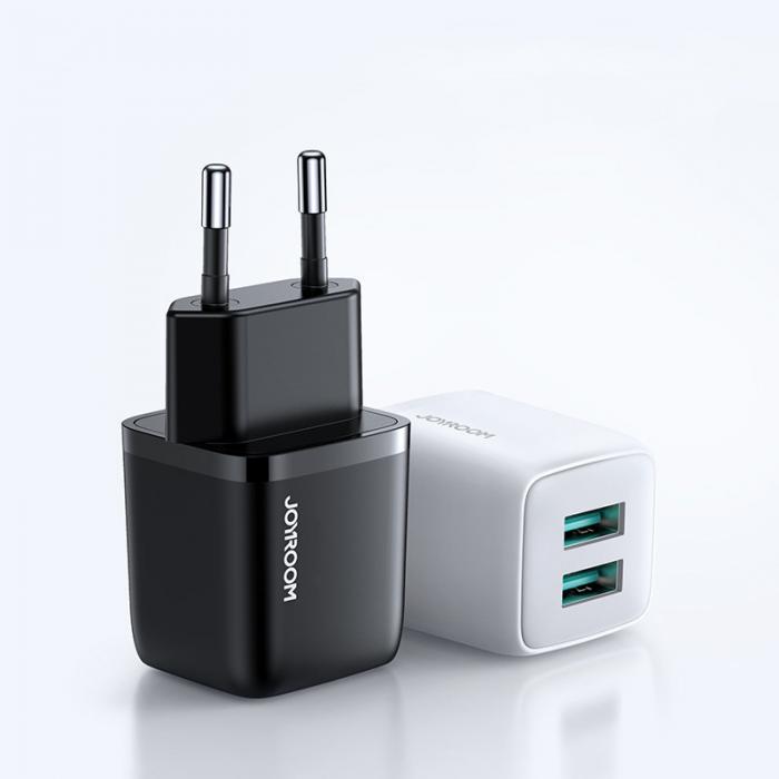 UTGATT1 - Joyroom 2x USB Vggladdare 12 W - Vit