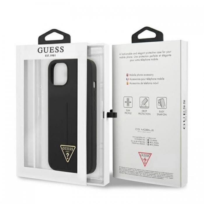 Guess - Guess iPhone 13 mini Skal Silicone Triangle - Svart