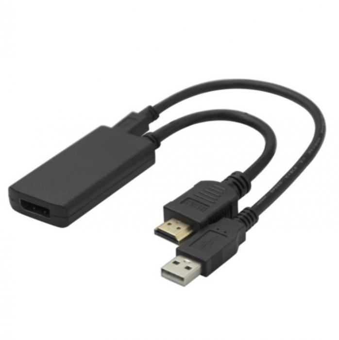 UTGATT1 - Deltaco HDMI Till DisplayPort Adapter 4K/60Hz 0.2m - Svart