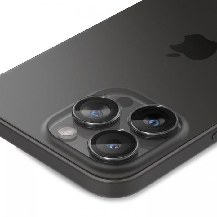 Spigen - [2-PACK] Spigen iPhone 15 Pro/15 Pro Max Kameralinsskydd i Hrdat Glas