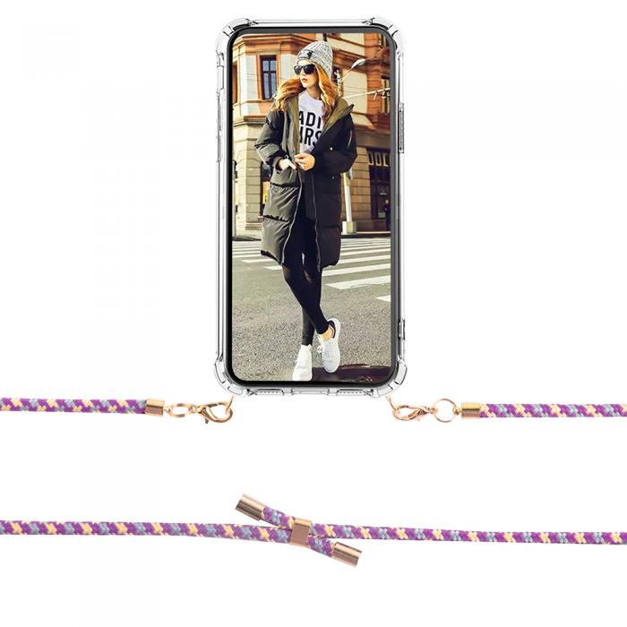 Boom iPhone X/XS skal med mobilhalsband- Rope CamoPurple