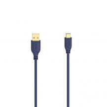 Hama - HAMA Kabel USB-C Flexi-Slim 0.75m - Guld/Blå