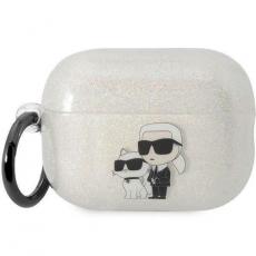 KARL LAGERFELD - Karl Lagerfeld Airpods Pro 2 Skal Gliter Karl&Choupette Clear