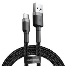 BASEUS - Baseus Cafule USB-A till USB-C 3A Kabel 1M - Grå/Svart