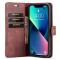 DG.MING - DG.MING iPhone 14 Plnboksfodral Split Detachable Flip - Rd