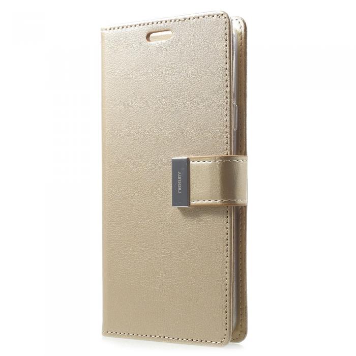 UTGATT4 - Mercury Rich Diary Plnboksfodral till Samsung Galaxy S9 Plus - Guld