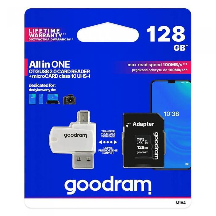 UTGATT5 - Goodram All in one 128 GB micro SD 10 memory card