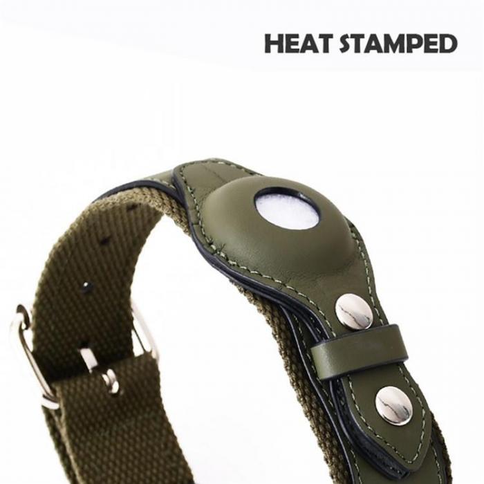 A-One Brand - Airtag halsband fr katt & hund PU-Lder - Rosa