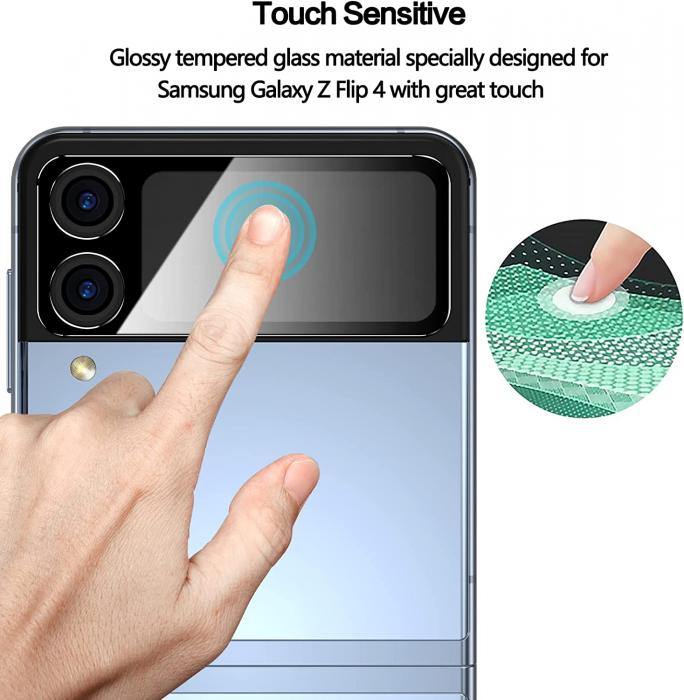 A-One Brand - [2-Pack] Galaxy Z Flip 4 Hrdat glas HD Kameralinsskydd