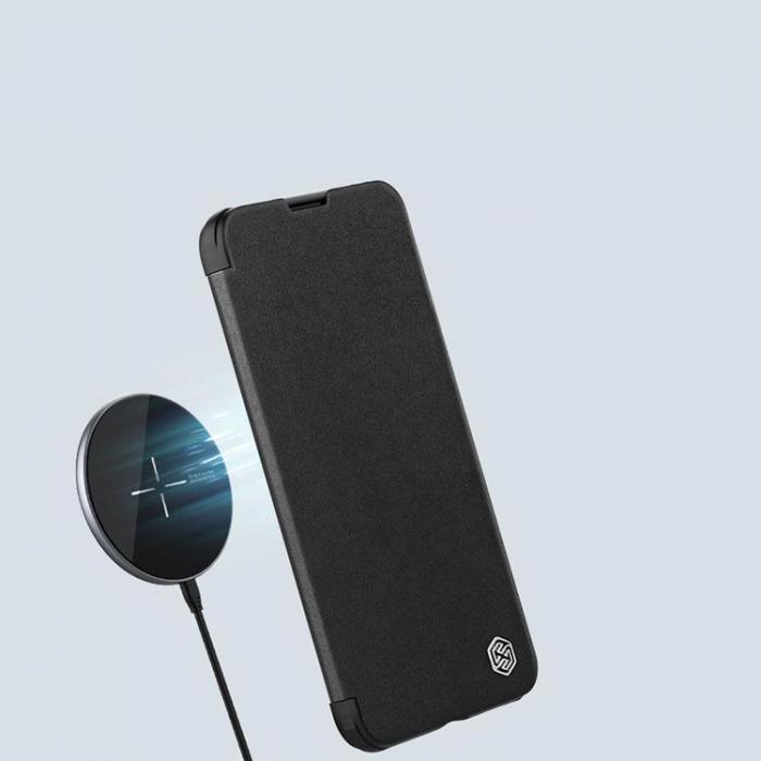 Nillkin - Nillkin iPhone 14 Pro Max Plnboksfodral Qin Pro Lder Plain - Exuberant Grn