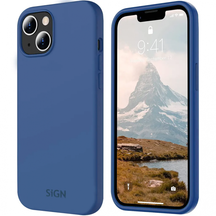 SiGN - SiGN iPhone 15 Mobilskal Liquid Silikon - Bl