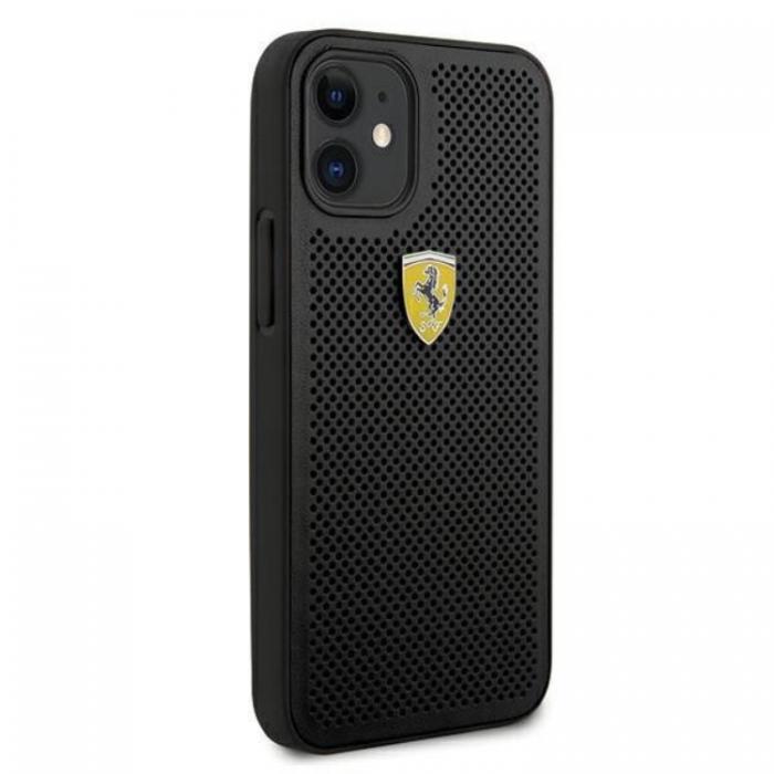 Ferrari - Ferrari On Track Perforated Skal iPhone 12 Mini - Svart
