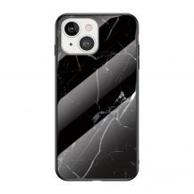 A-One Brand - Anti-Scratch Härdat glas skal iPhone 13 mini - Svart Marble
