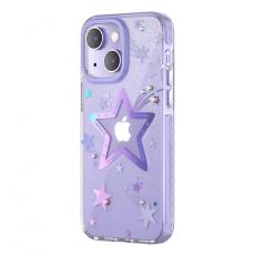Kingxbar - Kingxbar iPhone 14 Plus Skal Heart Star - Lila Star