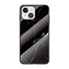 A-One Brand - Anti-Scratch Härdat Glas Skärmskydd skal iPhone 13 mini - Svart Marble