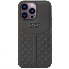 Audi - Audi iPhone 14 Pro Max Mobilskal Äkta Läder - Svart