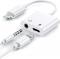 A-One Brand - 2 in 1 Lightning Splitter hrlurar adapter Lightning to 3.5mm