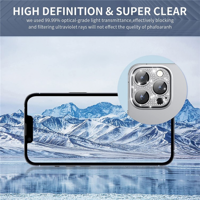 HAT PRINCE - Enkay iPhone 12 Pro Max Kameralinsskydd i Hrdat glas - Lila