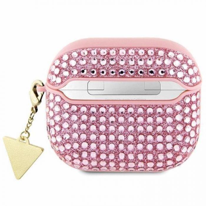 Guess - Guess AirPods 3 Skal Rhinestone Triangle Charm - Rosa
