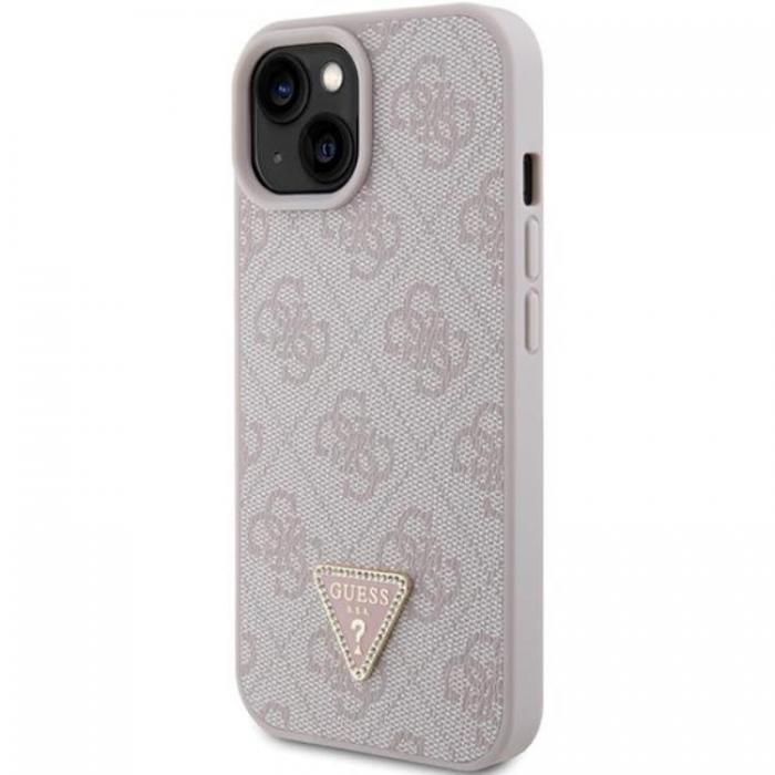 Guess - Guess iPhone 15 Mobilskal 4G Triangle Strass - Rosa