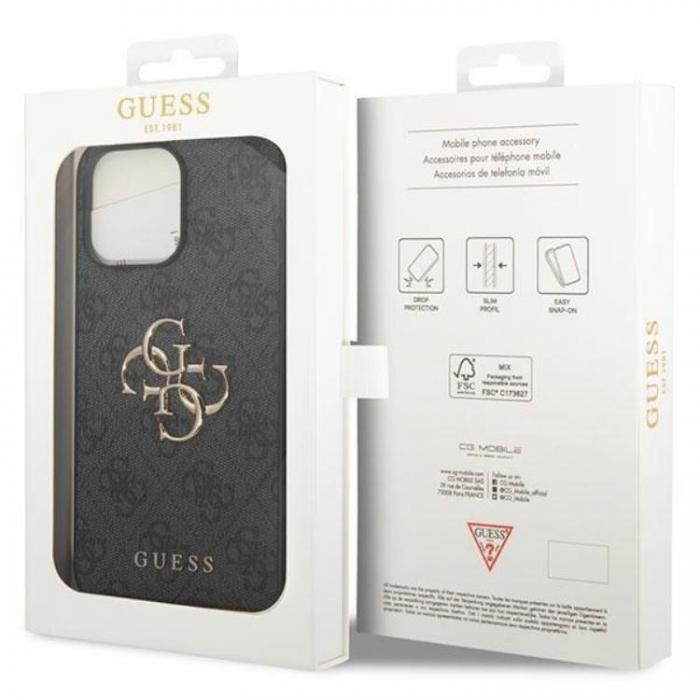 Guess - Guess iPhone 15 Pro Mobilskal 4G Big Metal Logo - Gr