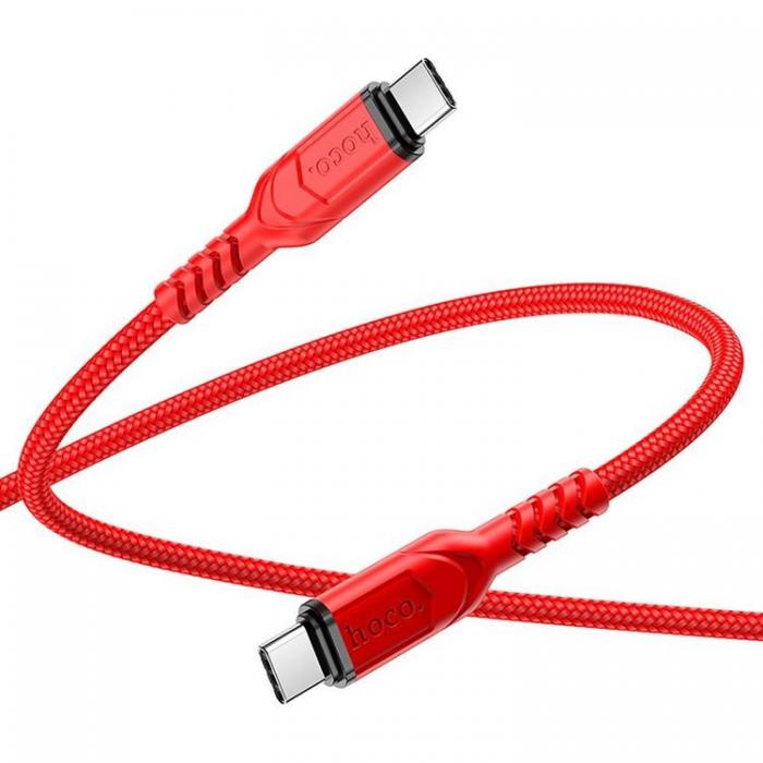 Hoco - Hoco USB-C Till USB-C Kabel 60W 2m - Rd