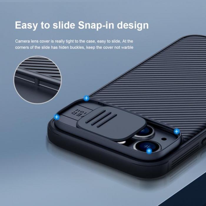 Nillkin - Nillkin iPhone 14 Skal Magsafe CamShield Pro Series - Bl