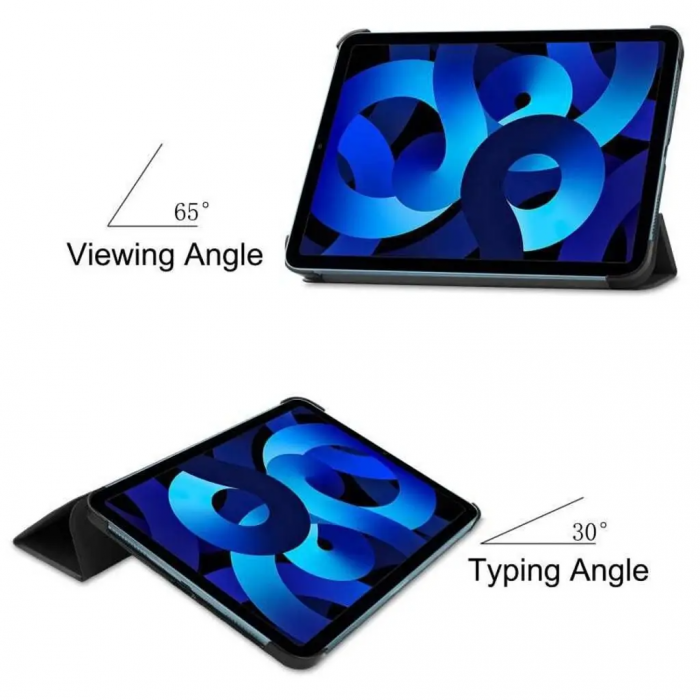 SiGN - SiGN iPad 10.9 (2022) Tri-fold Fodral med Stativ - Svart