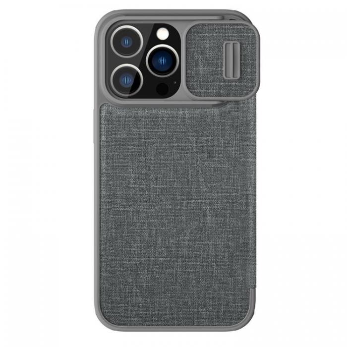 UTGATT5 - Nillkin iPhone 13 Pro Plnboksfodral Kameraskydd Holster Flip - Gr