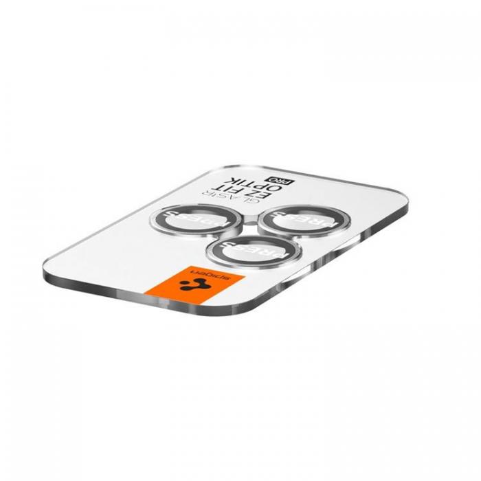 UTGATT1 - [2-Pack] Spigen iPhone 14 Pro/14 Pro Max Linsskydd i Hrdat Glas - Silver