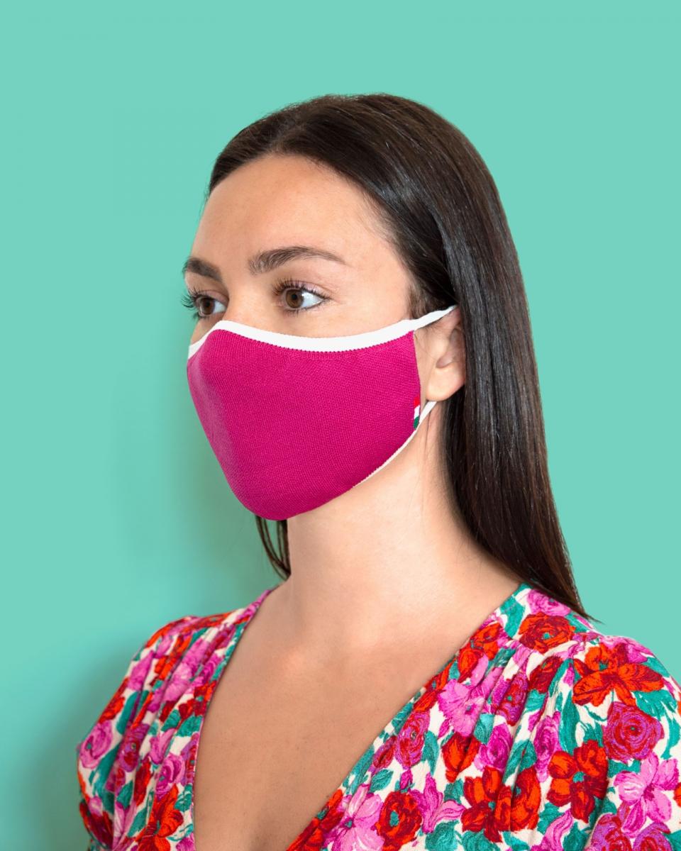 Unima - UNIMA Fresh Mask - Ansiktsmask/ Munskydd i textil Fuschia/ Vit