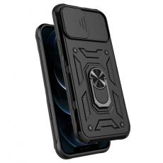 A-One Brand - iPhone 14 Skal Kameraskydd Kickstand - Svart