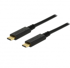 DE-LOCK - DeLock USB-C till USB-C Kabel 1m Gen 2 - Svart
