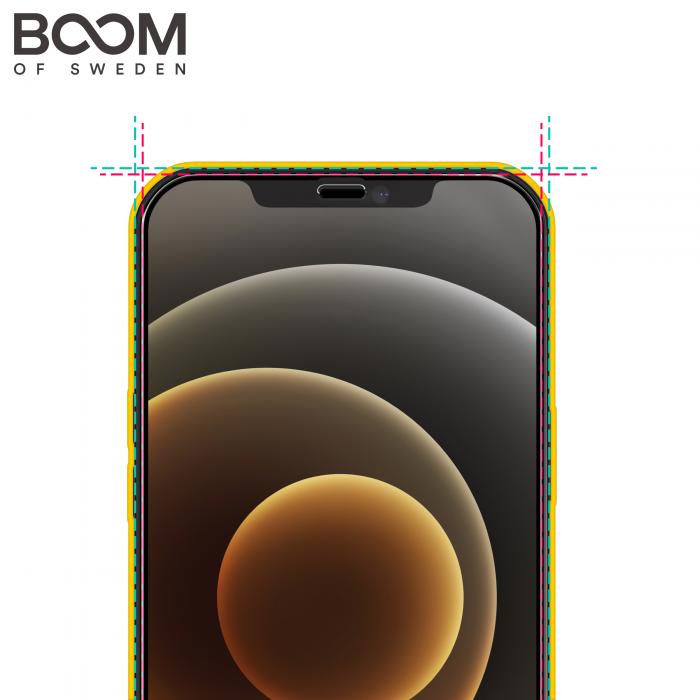 Boom of Sweden - BOOM Curved Hrdat Glas Skrmskydd iPhone 12 Mini