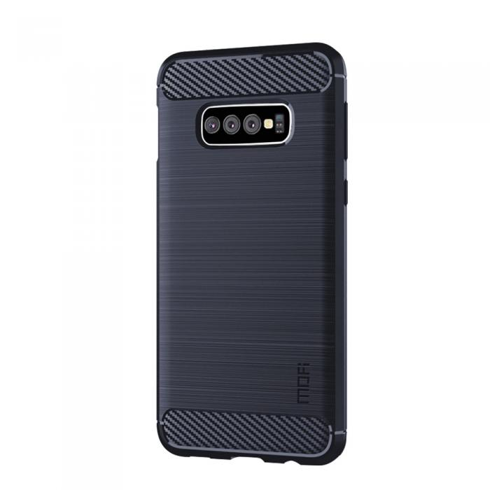 UTGATT1 - Carbon Brushed Mobilskal till Samsung Galaxy S10E - Bl