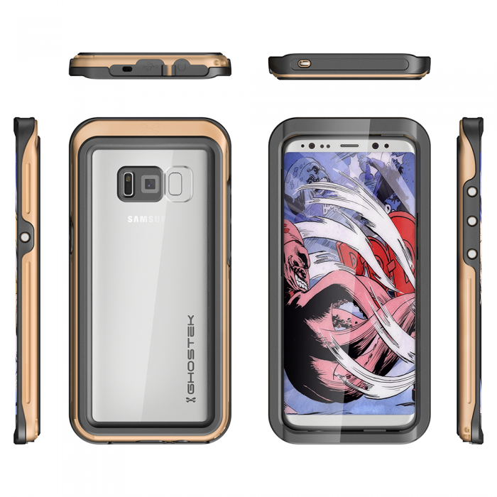 UTGATT5 - Ghostek Atmoic 3 Vattenttt Skal till Samsung Galaxy S8 - Gold