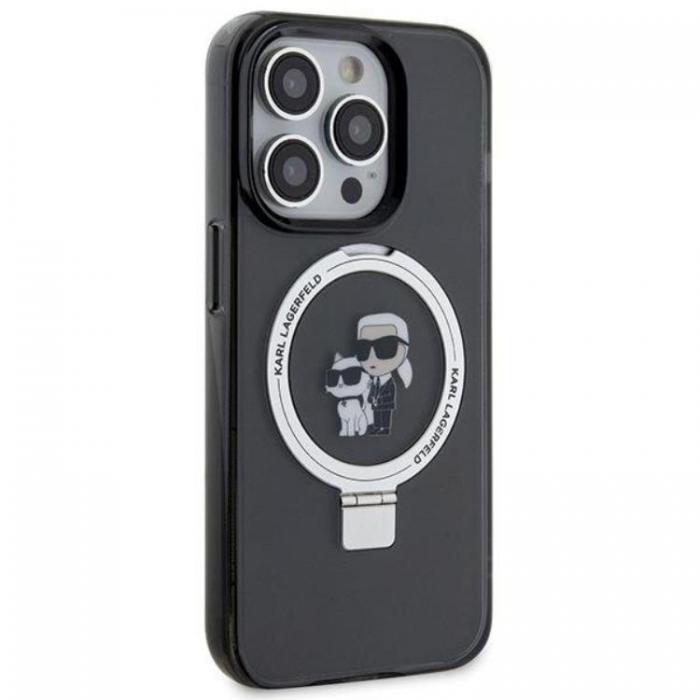 KARL LAGERFELD - KARL LAGERFELD iPhone 15 Pro Max Mobilskal MagSafe Ringstll - Svart