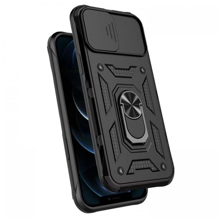 A-One Brand - iPhone 14 Plus Skal Kameraskydd Kickstand - Svart