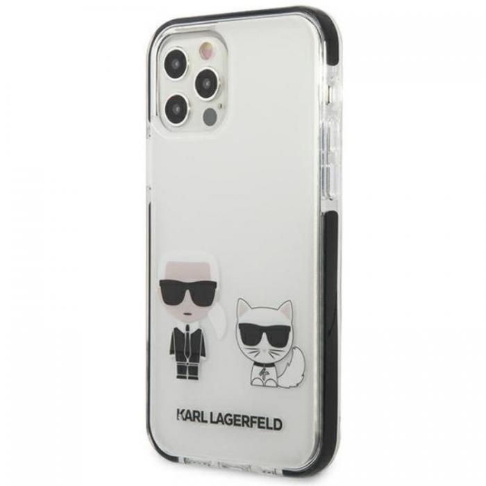 UTGATT5 - Karl Lagerfeld iPhone 12/12 Pro Skal Karl & Choupette - Vit