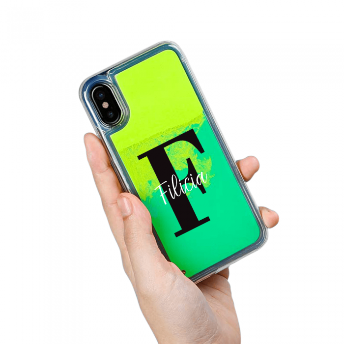 UTGATT5 - Designa Sjlv Neon Sand skal iPhone X - Grn