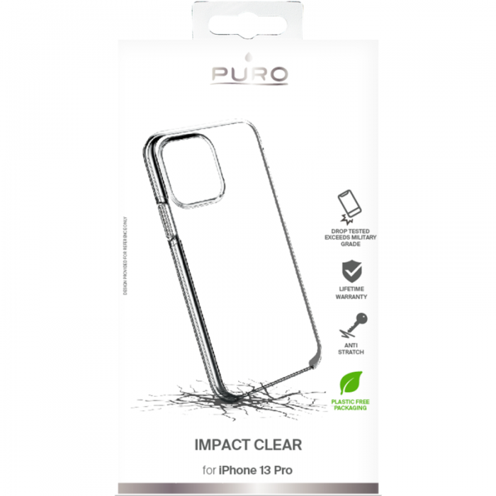 UTGATT1 - Puro Impact Clear Skal iPhone 13 Pro - Transparent